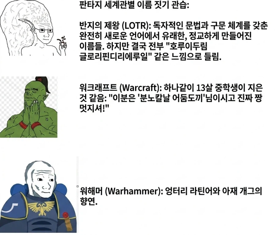 영미권 유저가 보면 웃긴 작명들