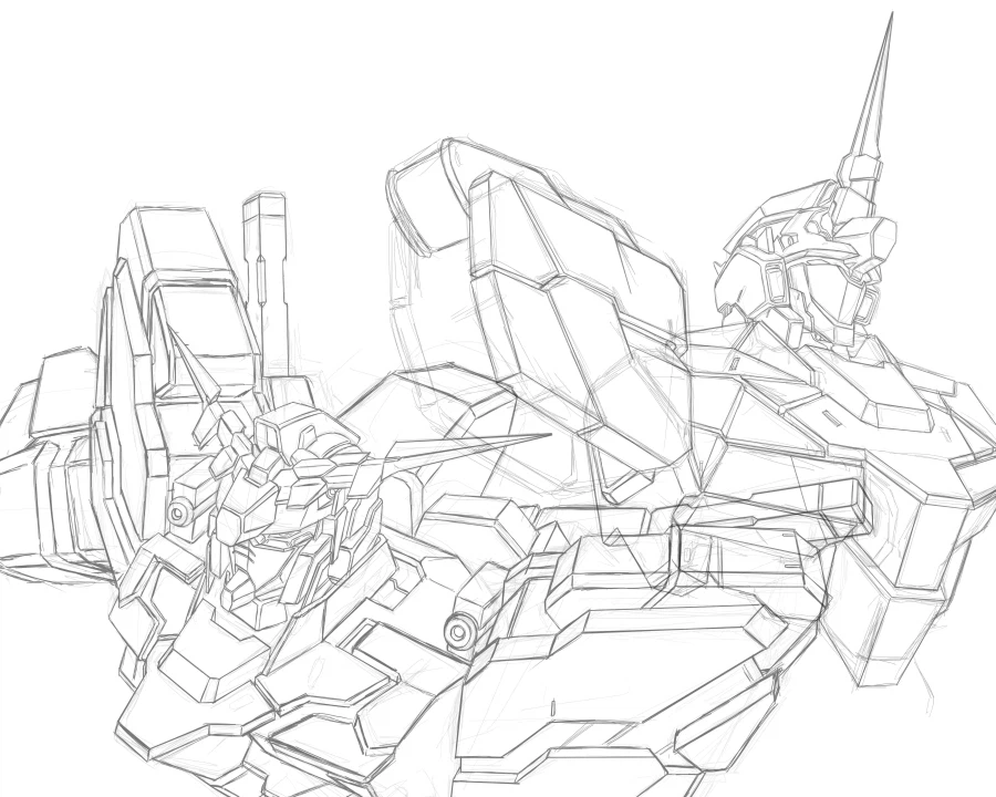 건담]유니콘 건담 그림