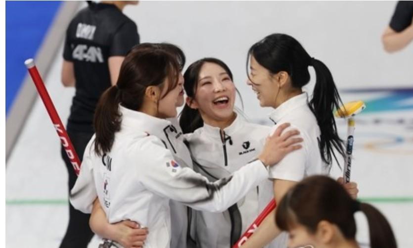 여자컬링 한일전 레전드 장면