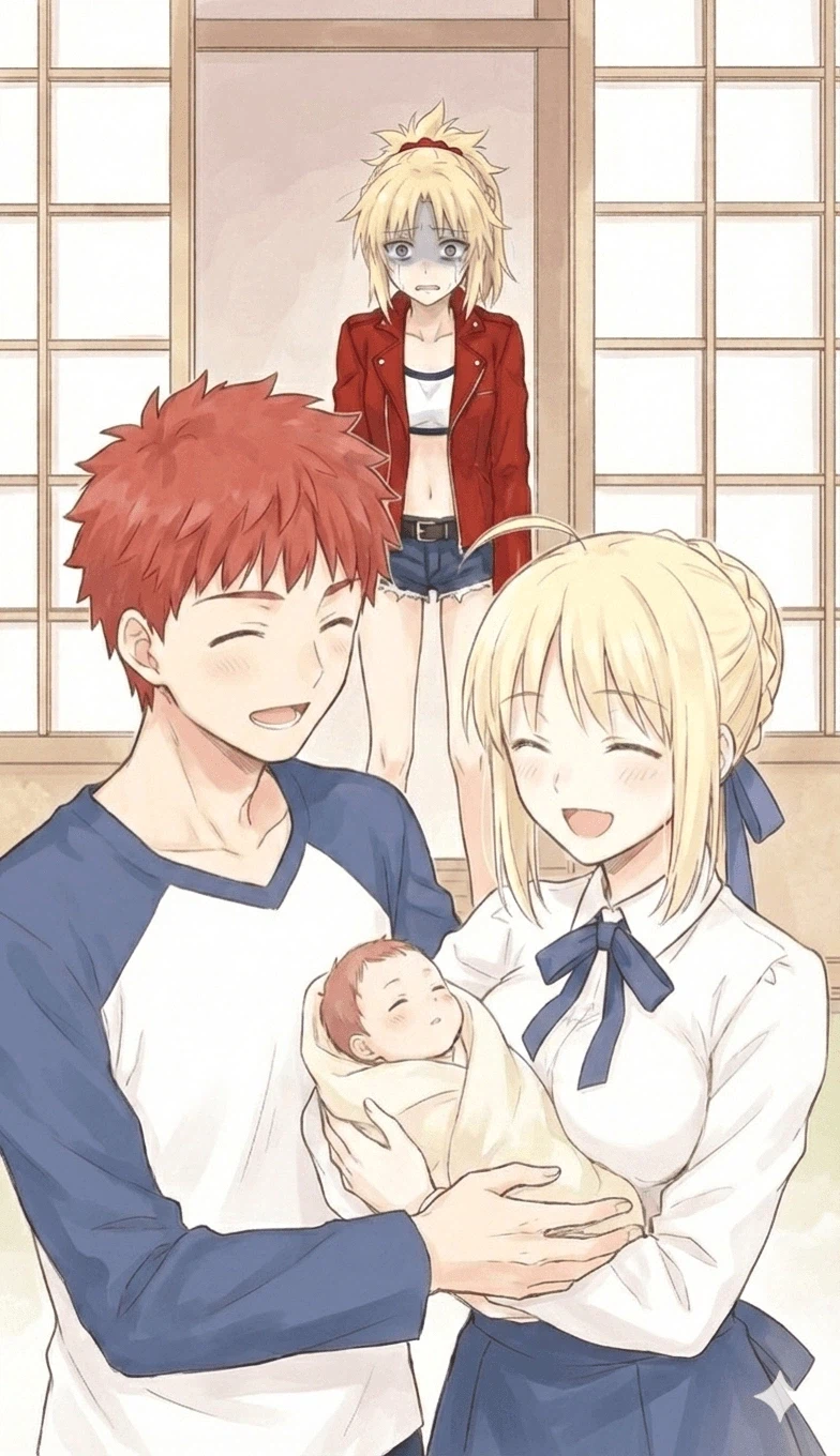 페이트)시로와 세이버가 자식을 낳았다