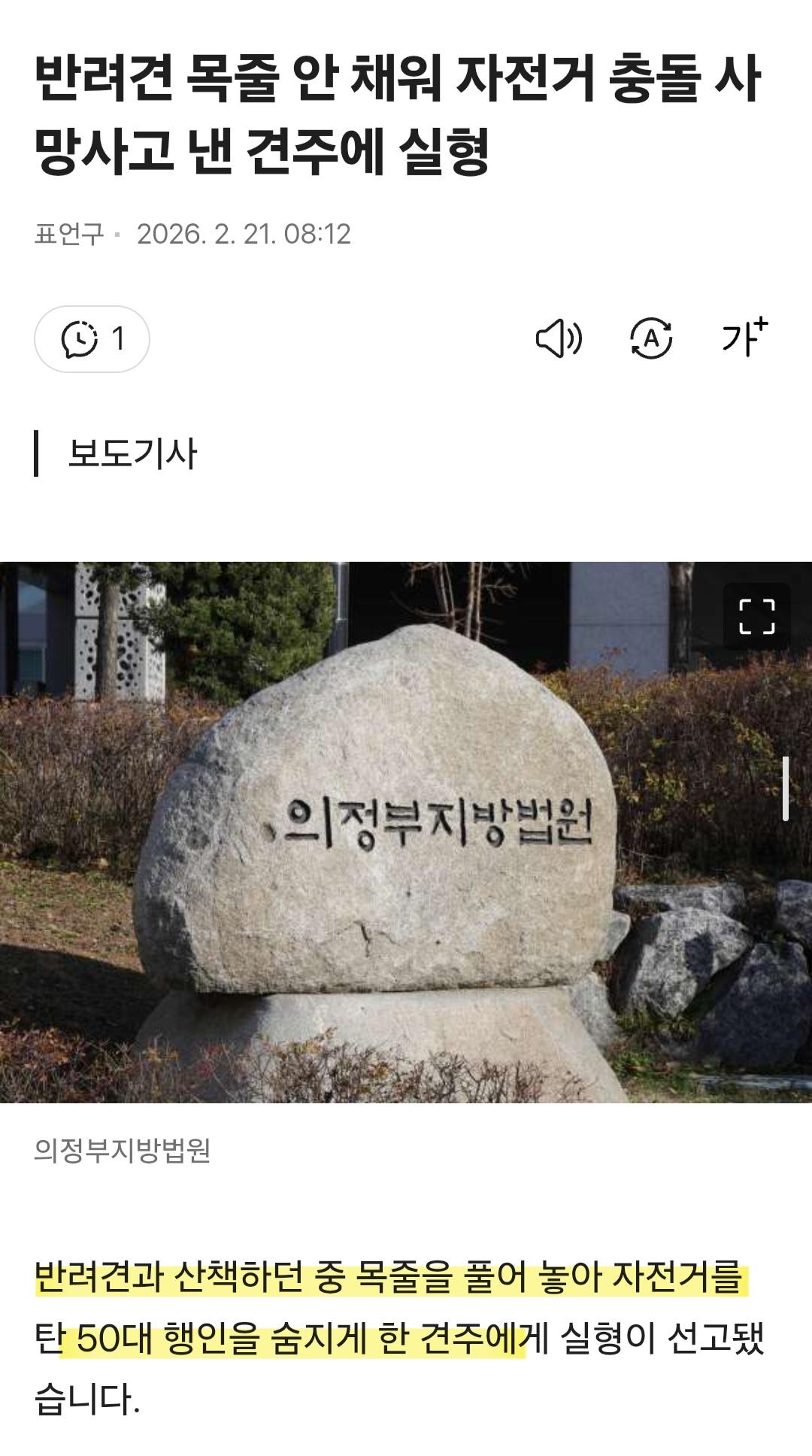 목줄 안 한 개 때문에...자전거 충돌 사망 사고, 개주인 실형