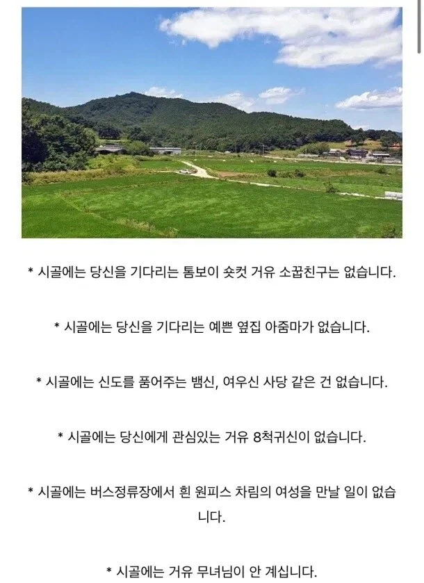 니뽕국 시골에 대한 환상을 접어야하능 이유