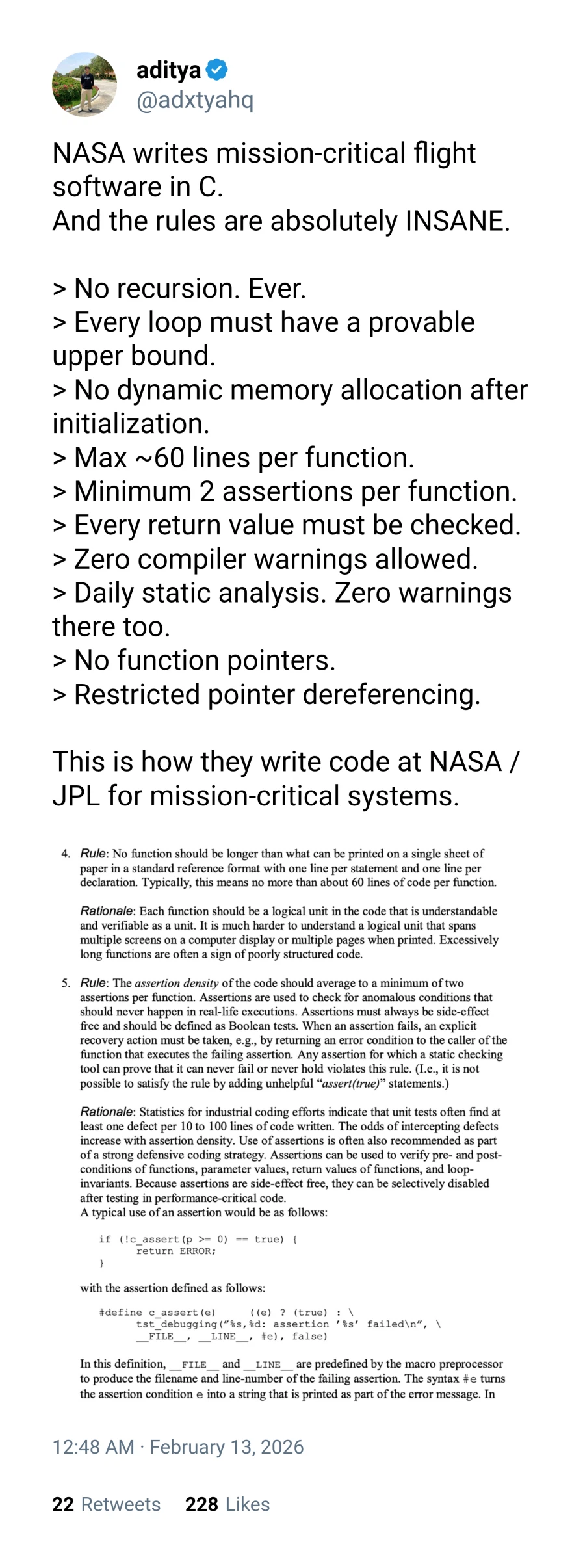 코딩) NASA가 C언어로 프로그래밍 하는 방법