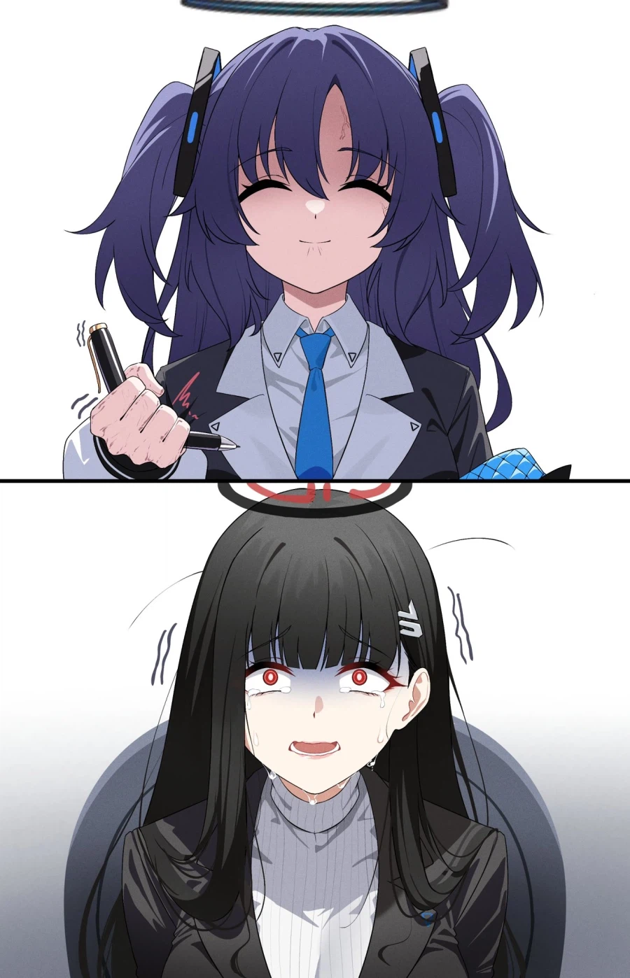 블루아카) 센세의 월급을 긴빠이 치다 들킨 리오