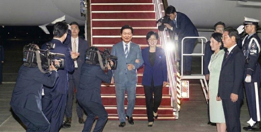 이재명 귀국 현장