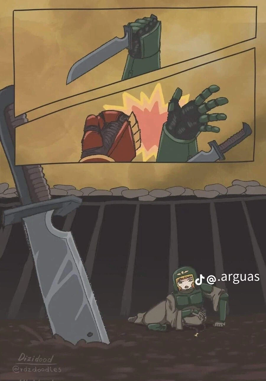 꼬마 가드맨이 카오스 마린과 맞다이 하는 워해머 만화.comic_11.webp