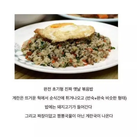 중국집 볶음밥의 퇴화 과정