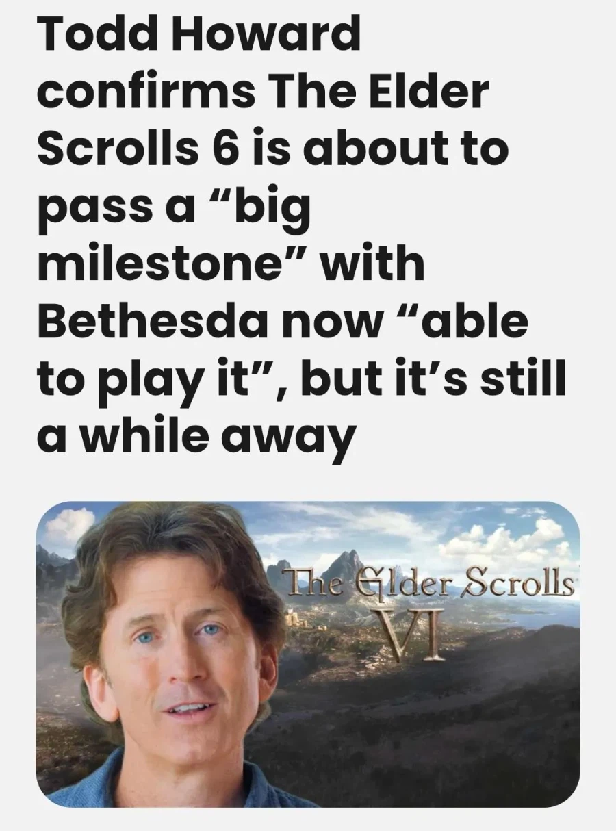 토드 하워드 : 엘더스크롤 6 는 개쩌는 게임