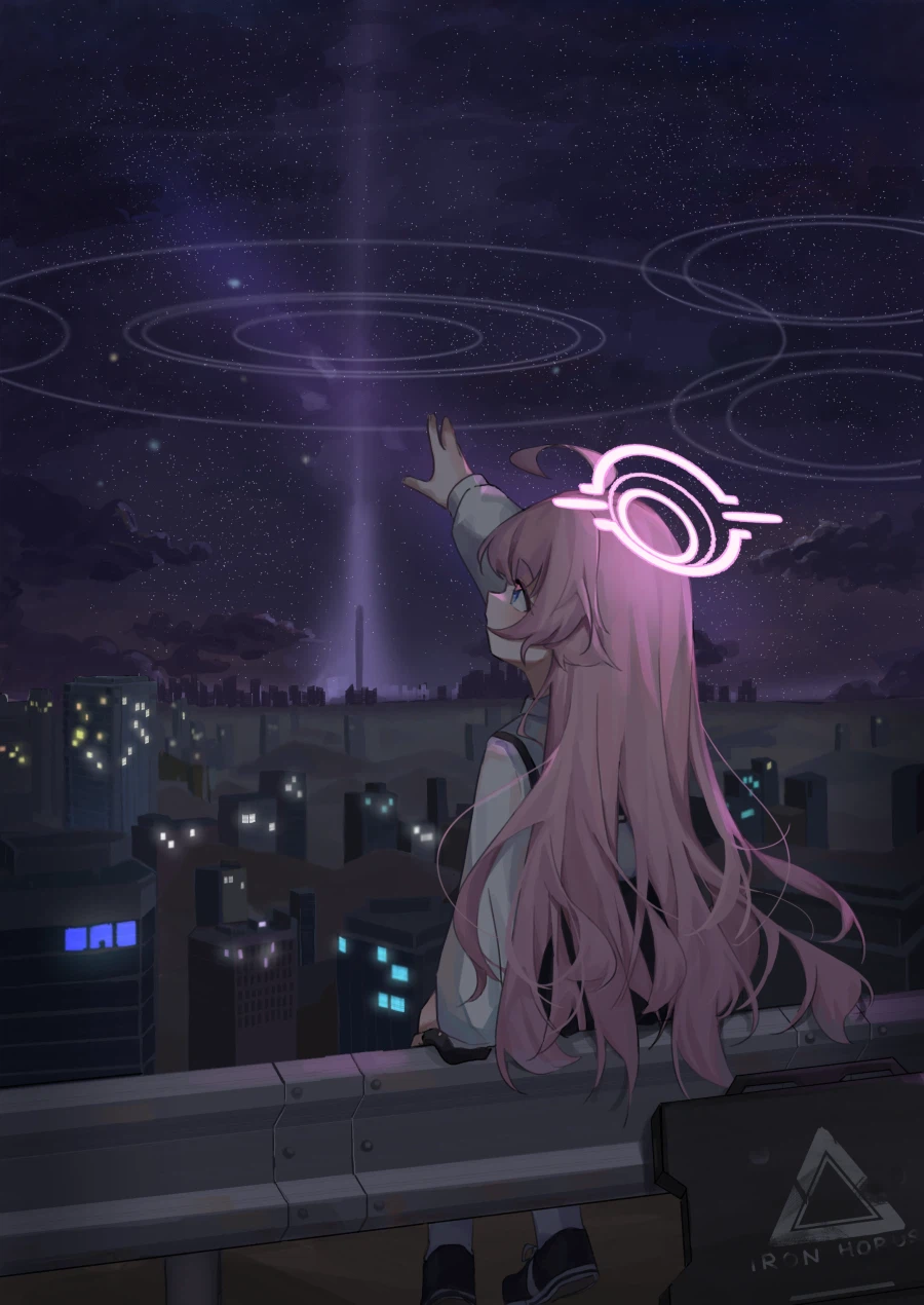 블루아카) 호시노와 밤하늘