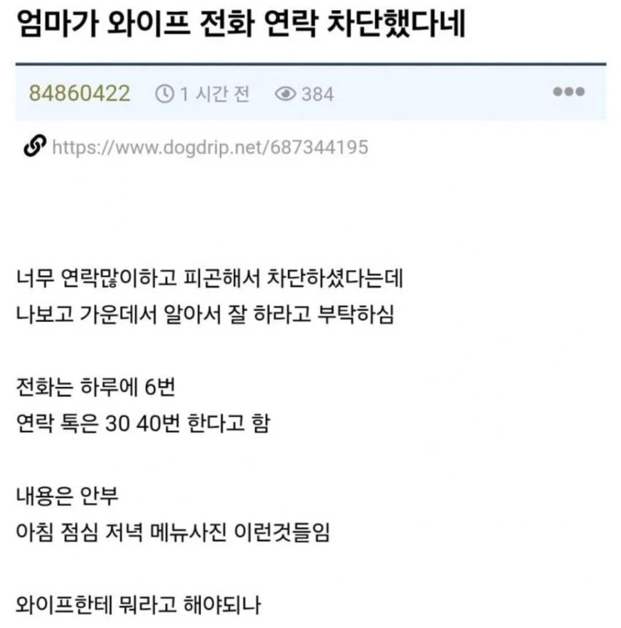 요즘 세대들의 고부갈등 근황