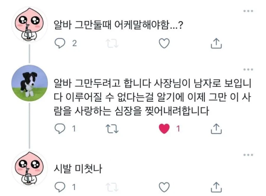 알바 그만둘때 어케말해야함...?