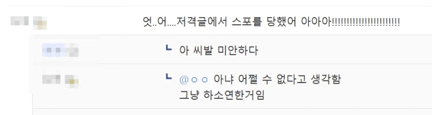 분탕 저격하다가 오폭맞은 디시인