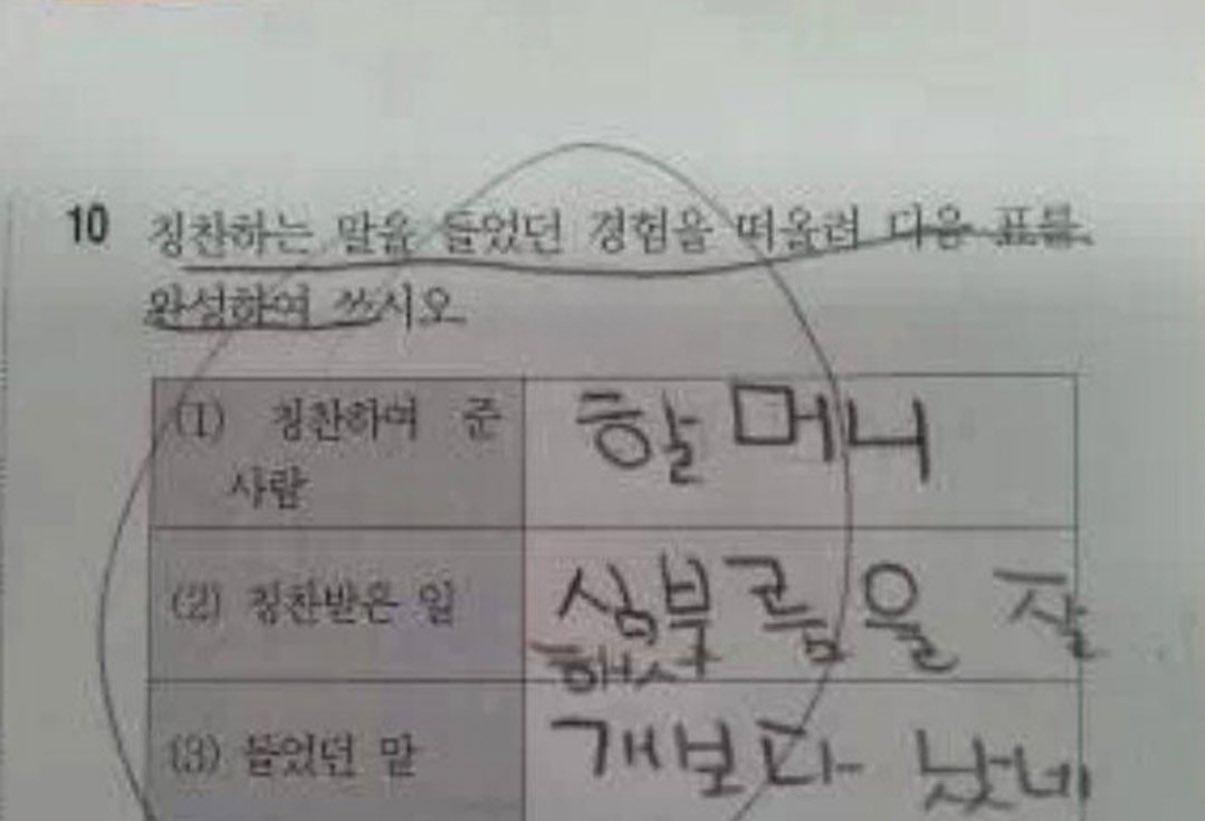 할머니의 최고 표현