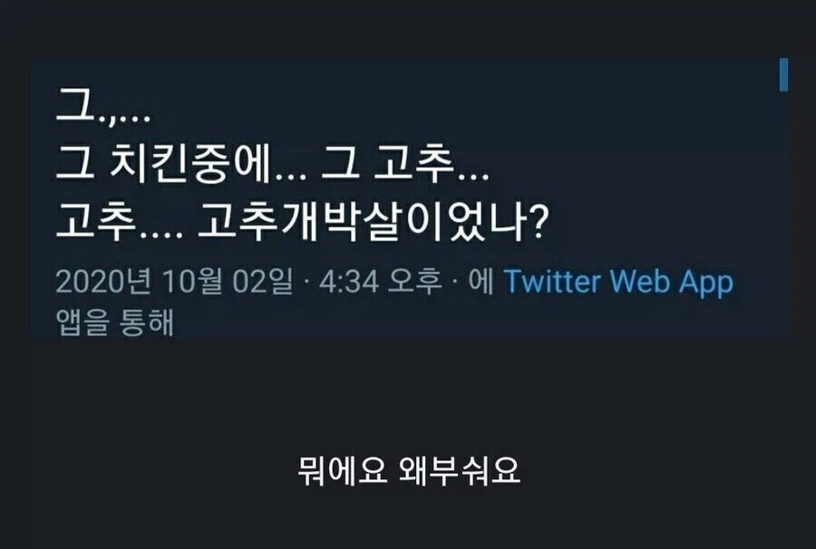 치킨 이름이 기억나지 않는다