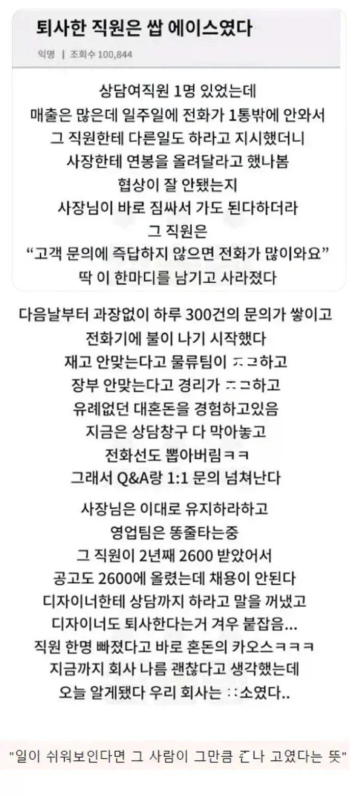 직원 한명나가서 ㅈ된 회사 해석 해봤다