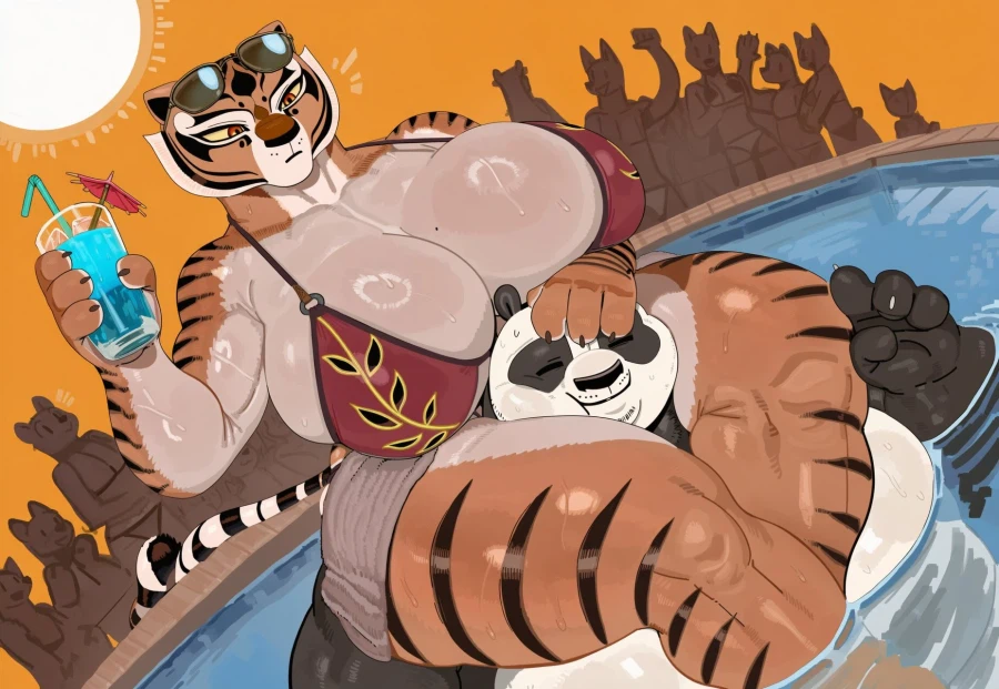 쿵푸팬더)타이그리스한테 쪼이는 포