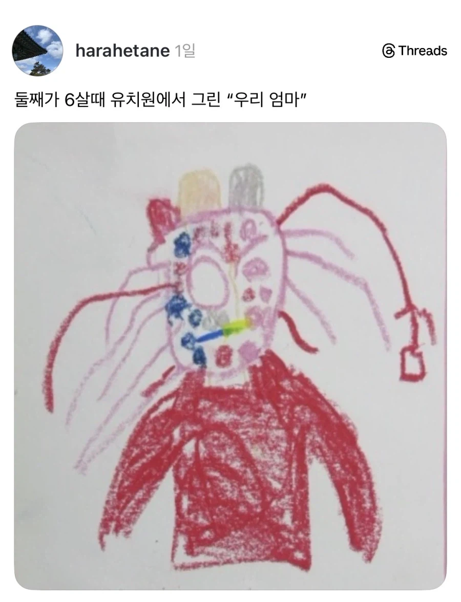 6살 아이가 그린 우리엄마